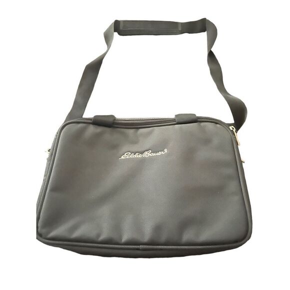 Eddie Bauer Gray Portable Spacious Shoulder Strap Zipper Closure Camera Case - Picture 1 of 12